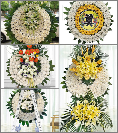 湖北孝感市大悟县高店乡凉亭村花圈速递